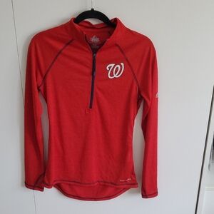 Red Washington Nationals Quarter-Zip Pullover